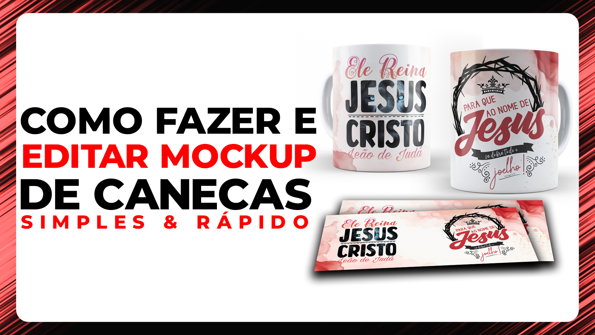 Como Fazer e Editar Mockups de Canecas Simples e Rapido